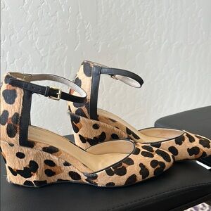 Leopard Print Wedge Heels